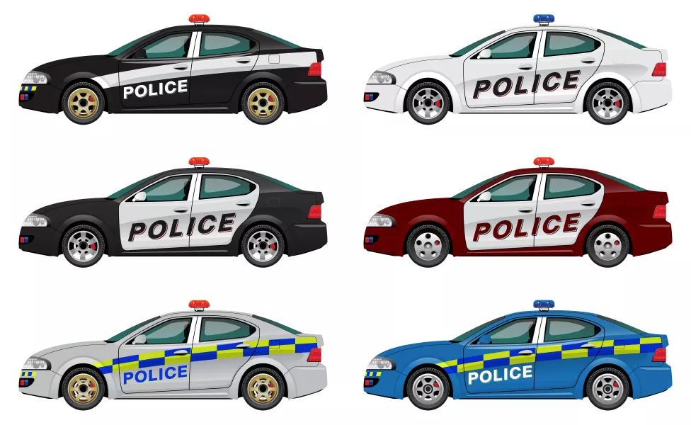 وکتور خودرو و ماشین پلیس