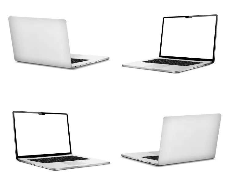 وکتور سه بعدی ست لپ تاپ