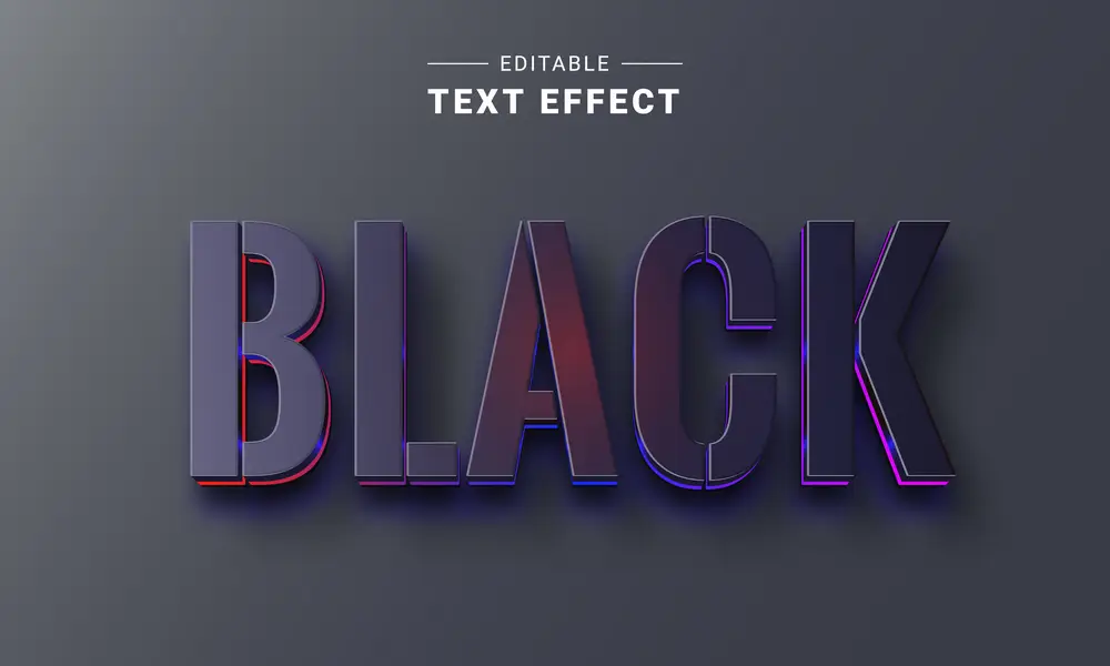 وکتور فونت قابل ویرایش سه بعدی