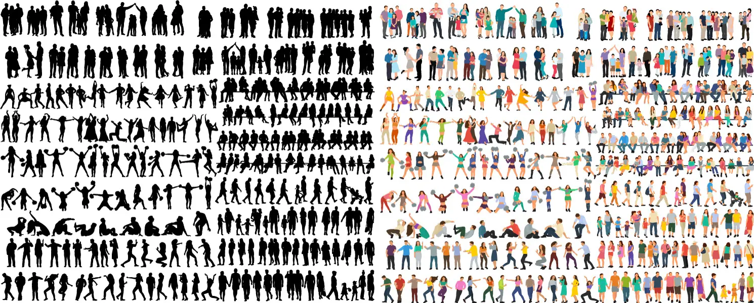 وکتور کلکسیون بزرگ طراحی کاراکتر و شخصیت