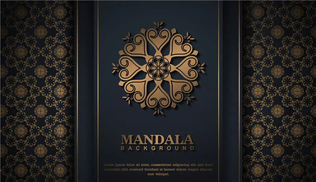 وکتور بکگراند لایه ای پترن ماندالا