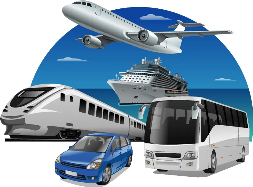 وکتور حمل و نقل و مسافرت با وسایل نقلیه مختلف