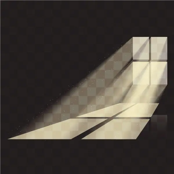 وکتور طراحی افکت نور پنجره