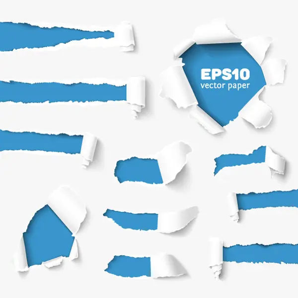 وکتور ست المان طراحی کاغذی شماره یک