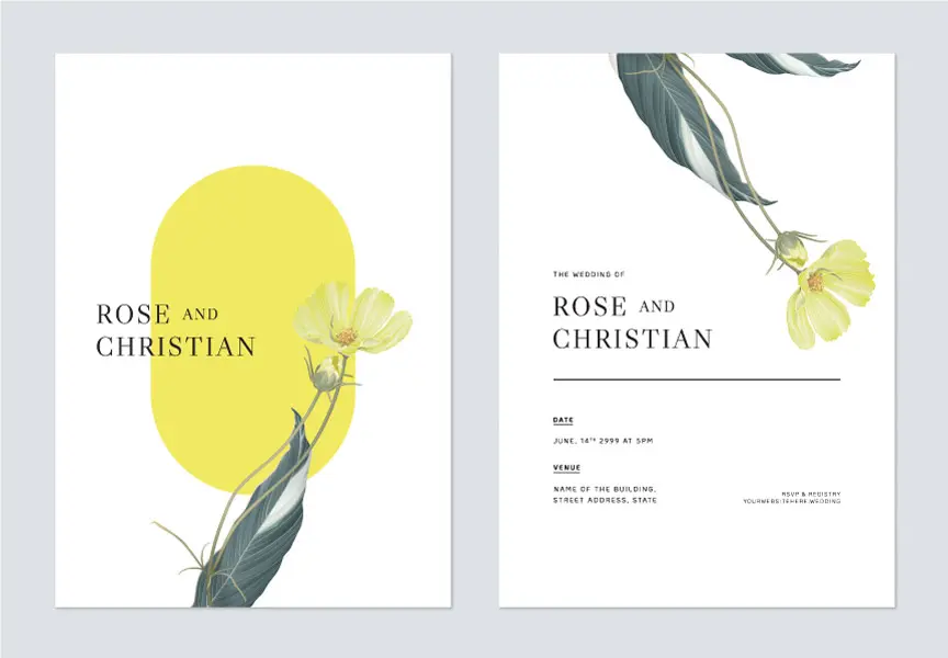 وکتور قالب آماده با طراحی گل