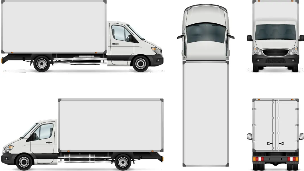 وکتور خودرو با یخچال حمل محصولات و بار