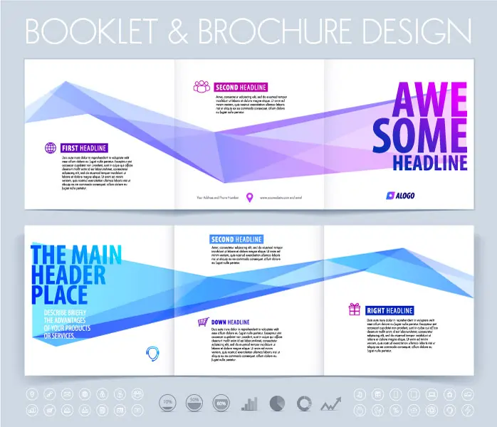 وکتور قالب آماده مدرن تبلیغاتی تجاری اداری