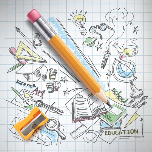 وکتور طراحی و نقاشی با مداد سیاه