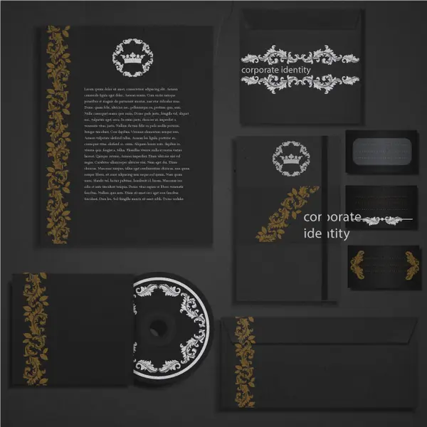 وکتور ست قالب آماده مدرن تیره