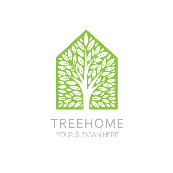 وکتور طراحی لوگو خانه و درخت