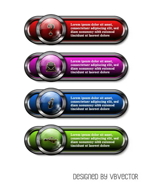 وکتور دکمه فلزی شیشه ای