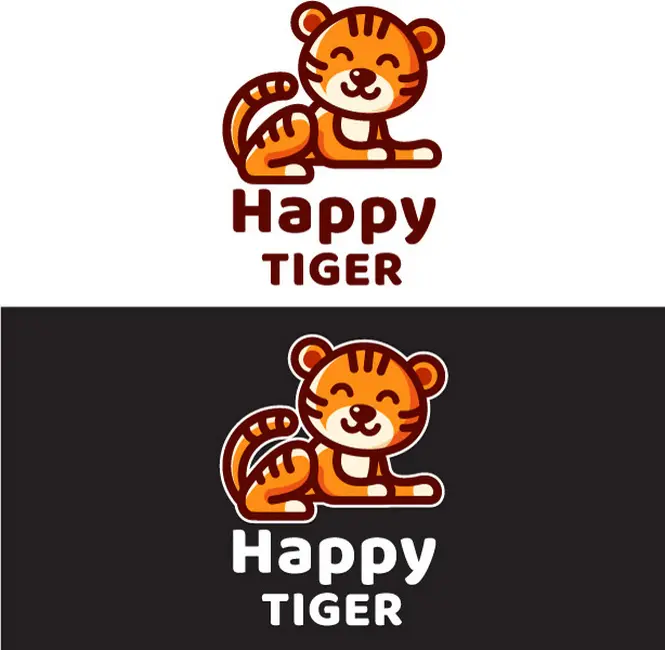 وکتور لوگو کارتونی ببر