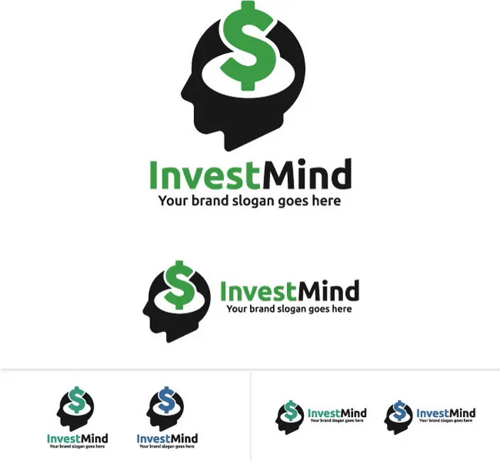 وکتور لوگو مفهومی تجاری علامت دلار