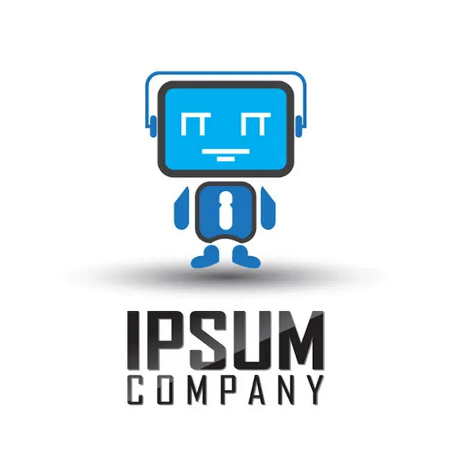 وکتور لوگو روبات کارتونی شماره چهار