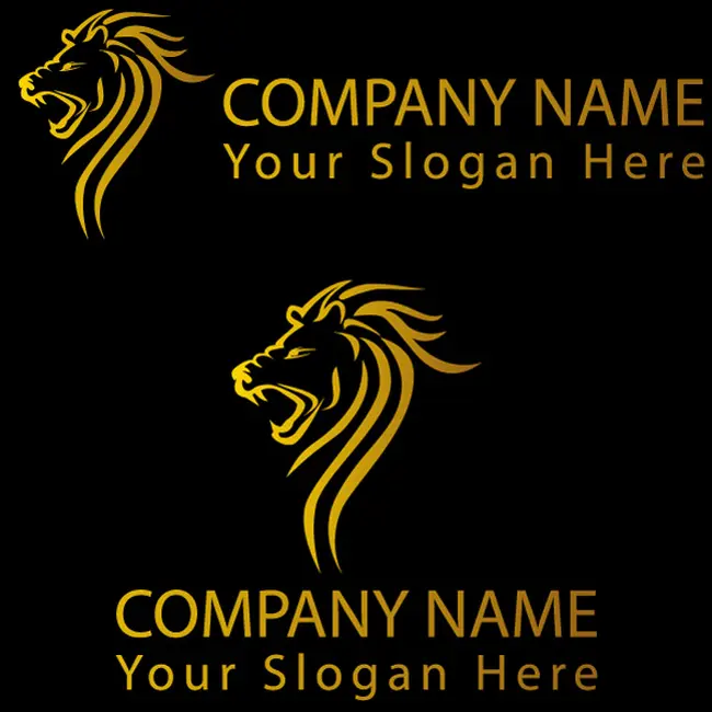 وکتور طراحی لوگو حیوانات شیر