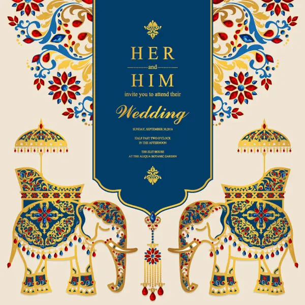 وکتور طراحی و پس زمینه سبک هندی تزئینی