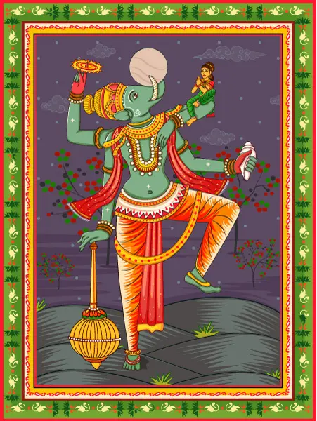 وکتور طراحی و نقاشی سبک هندی شماره پنج