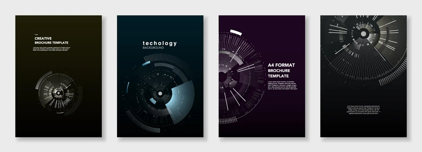 وکتور قالب آماده مدرن تیره