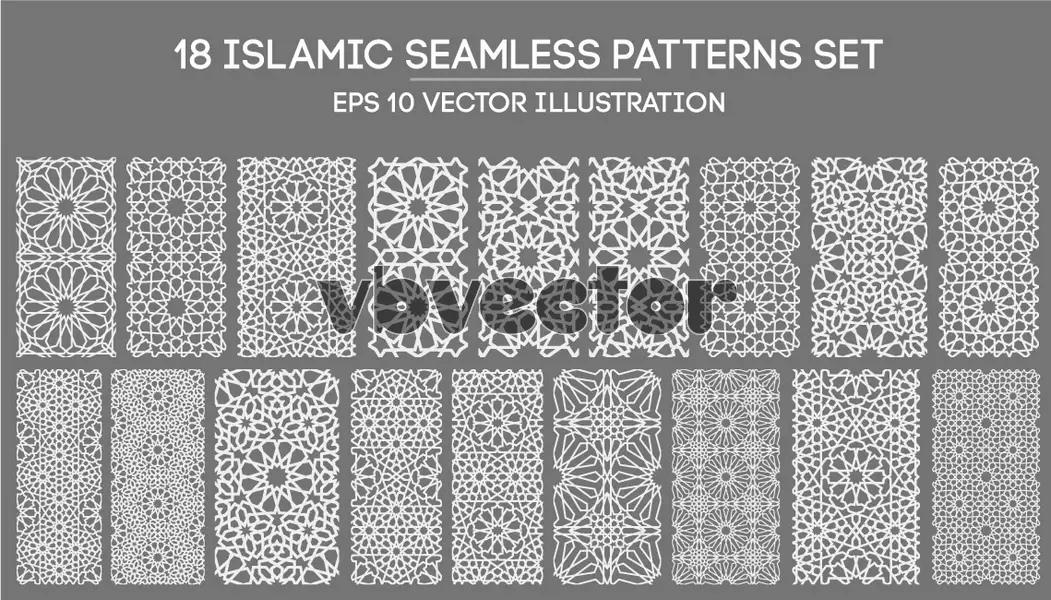 وکتور ست طراحی سبک هندسی سنتی شماره سه