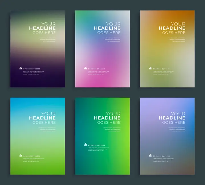 وکتور قالب آماده رنگارنگ