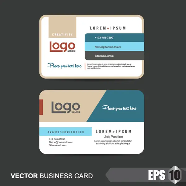 وکتور کارت ویزیت مدرن ساده