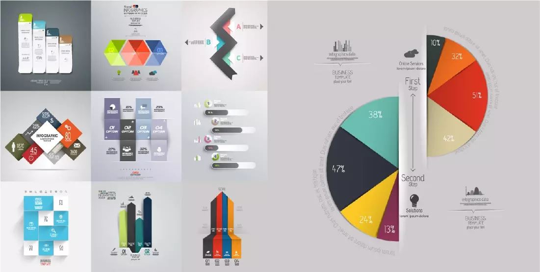 وکتور کلکسیون اینفوگرافیک شماره چهارده