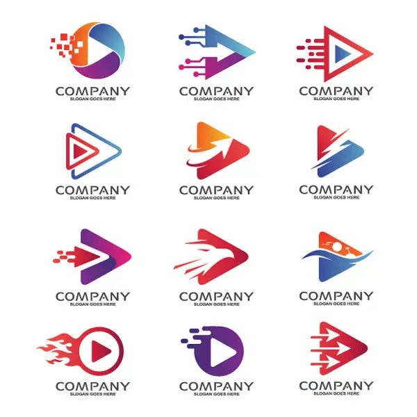 وکتور مجموعه لوگو فیلم و سینما