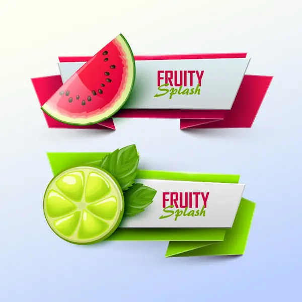 وکتور عنصر طراحی با طرح میوه