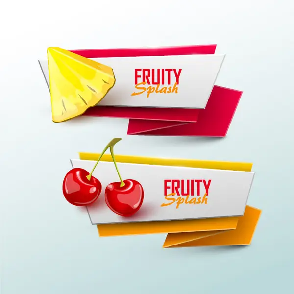 وکتور عنصر طراحی سه بعدی با طرح میوه شماره چهار