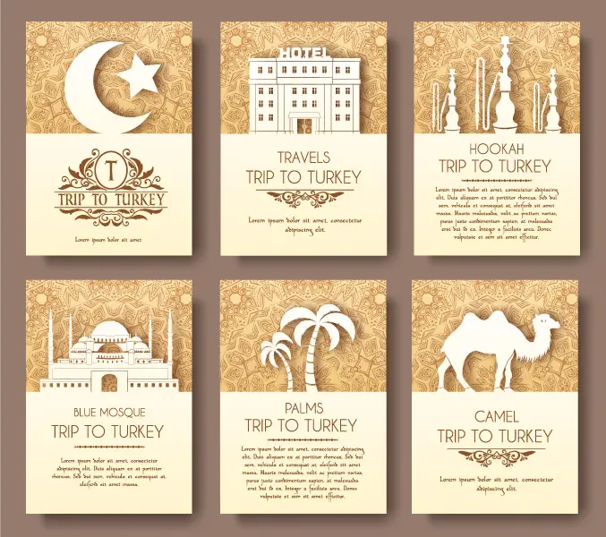 وکتور ست قالب آماده سبک عربی