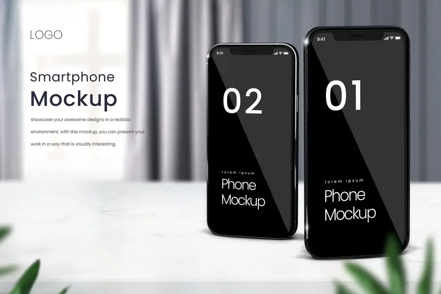 موکاپ گوشی موبایل واقع بینانه