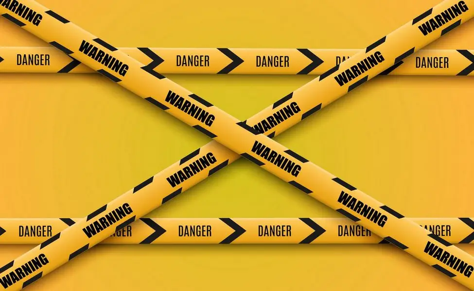 وکتور واقع بینانه پس زمینه نوار های هشدار