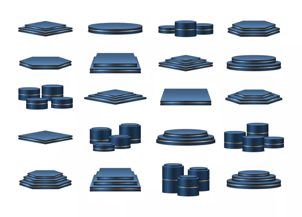 وکتور کلکسیون سکو های سه بعدی