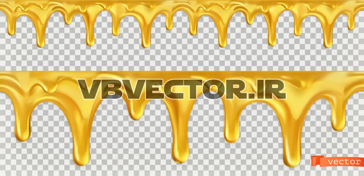 وکتور واقع بینانه عسل شماره سه