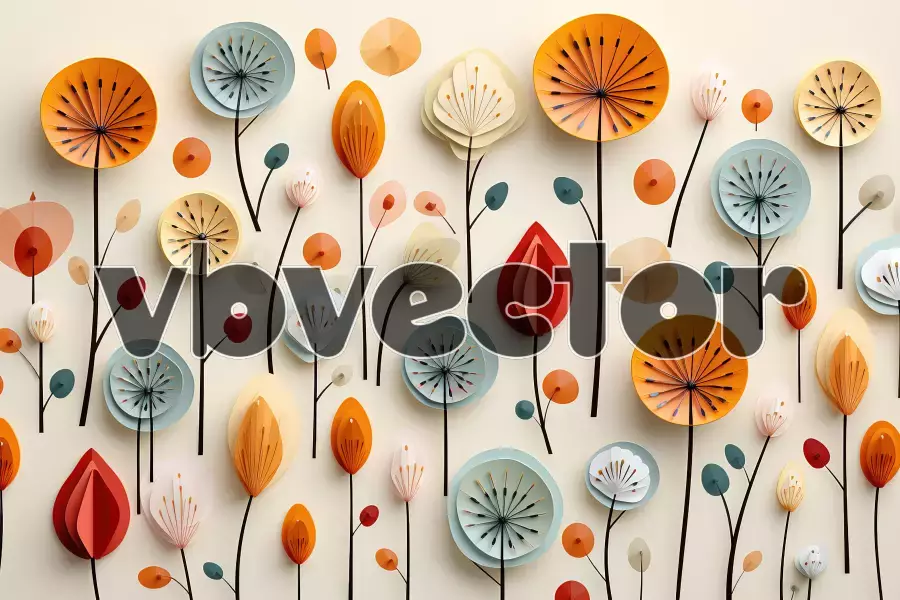 وکتور پس زمینه گل و گیاه شماره دو