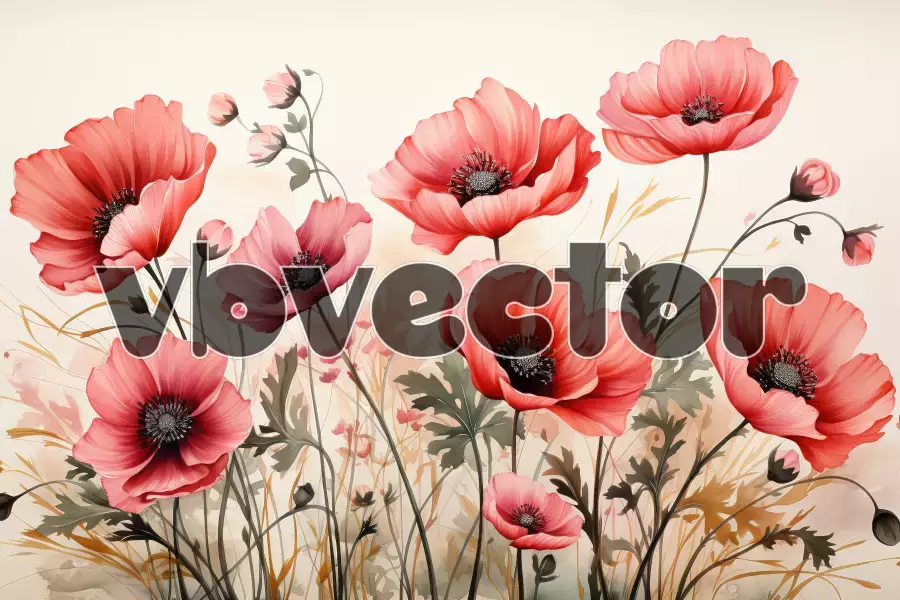 وکتور پس زمینه گل و گیاه شماره سه