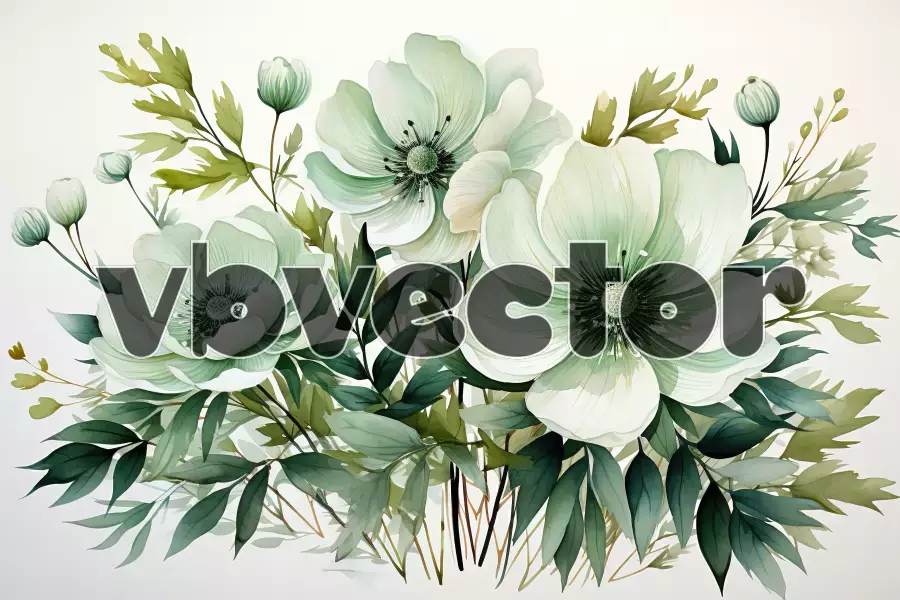 وکتور پس زمینه گل و گیاه شماره چهار