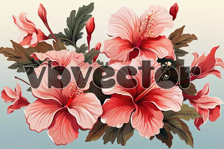 وکتور پس زمینه گل و گیاه شماره نه