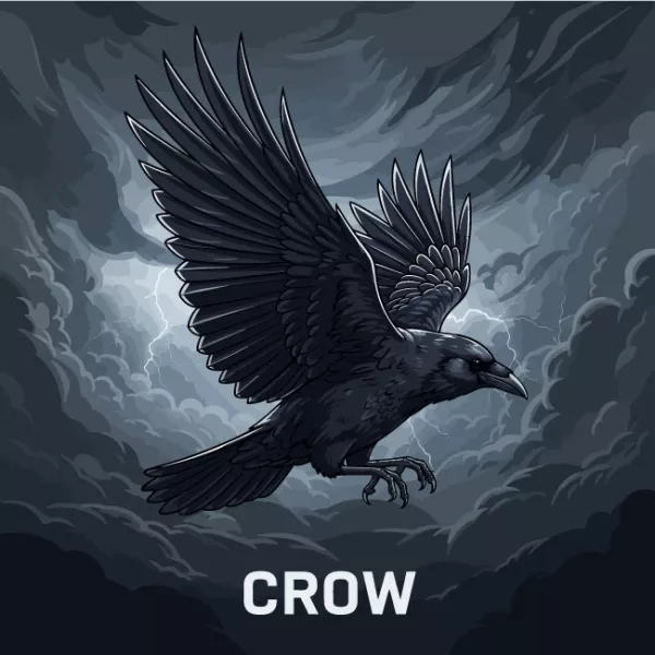 وکتور طراحی پرنده کلاغ