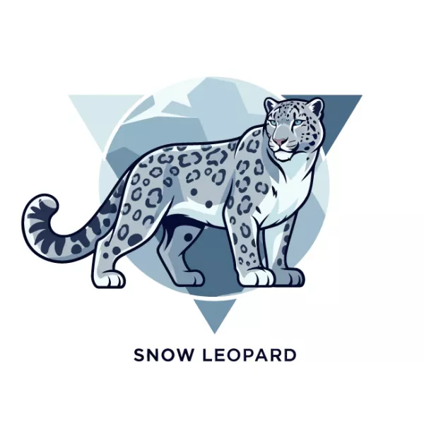 وکتور طراحی لوگو حیوانات پلنگ کوهی شماره چهار