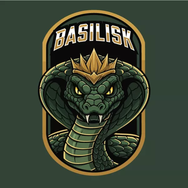 وکتور طراحی لوگو مار و تاج طلا