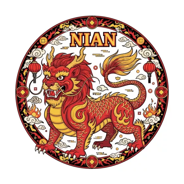 وکتور طراحی لوگو سبک چینی اژدها