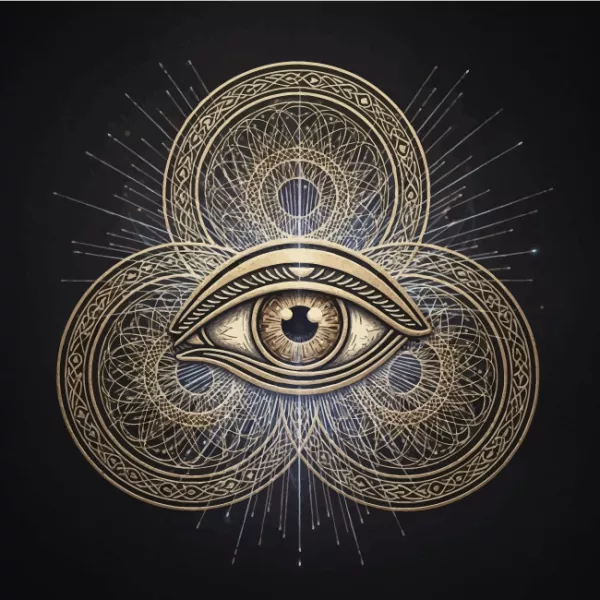 وکتور طراحی هنری و هندسی چشم