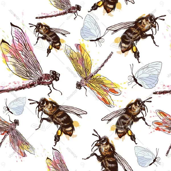 وکتور طراحی زنبور عسل شماره پنج