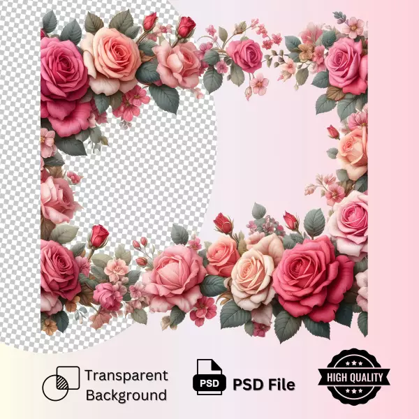 موکاپ پس زمینه واقع بینانه گل و گیاه واقع بینانه گل های رز قرمز