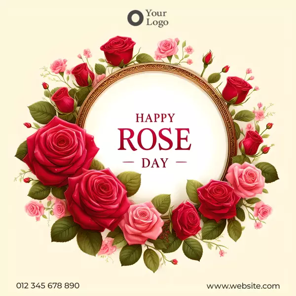 موکاپ واقع بینانه گل های رز قرمز