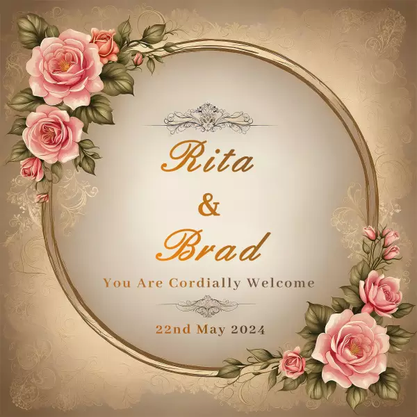 موکاپ پس زمینه و قاب با تزئینی گل و گیاه