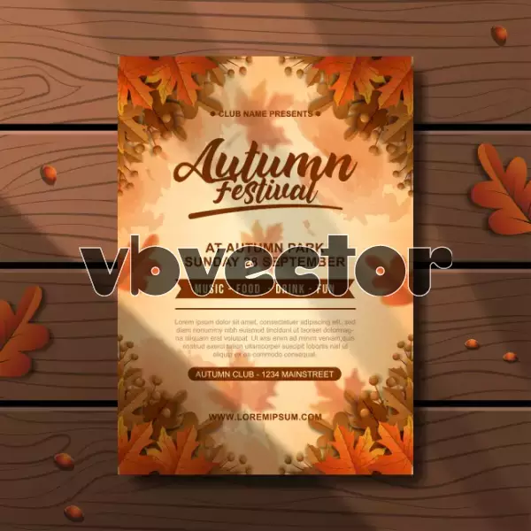 وکتور قالب آماده تبلیغاتی فروش ویژه فصلی پاییز