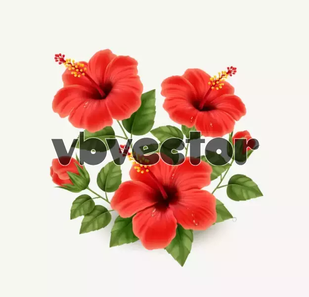 وکتور گل های واقع بینانه