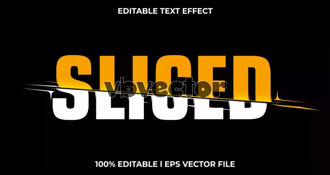 وکتور فونت قابل ویرایش مدرن سفید و نارنجی